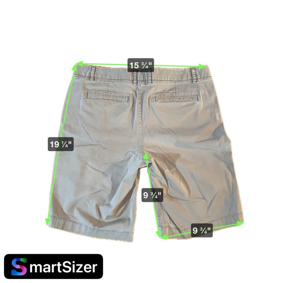 J.Crew Women's Chino Shorts Size 8 Classic Fit Cotton Blend Tan Zip Closure - Picture 4 of 4